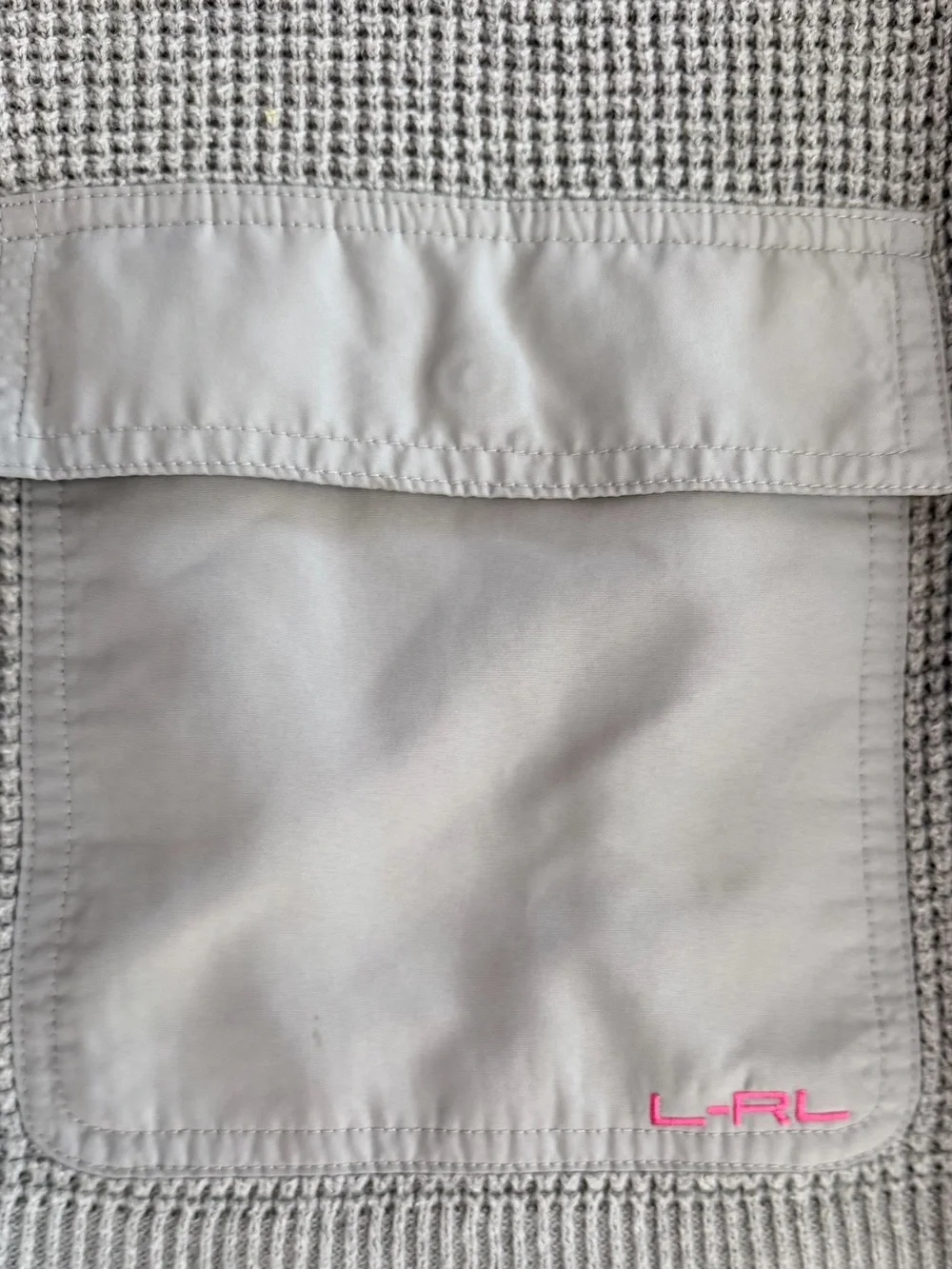Lauren Ralph Lauren Gray Half-Zip Knit Pullover